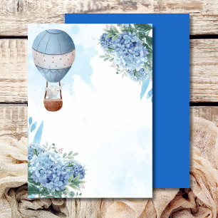 Leerer Füge Dein Eigenes Elefant Heißluftballon hi Einladung