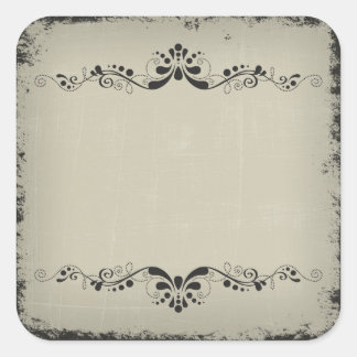 Leerer Halloween-Glas-Aufkleber Quadratischer Aufkleber