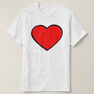 Leerer Herz-Einsatz-Namen-T - Shirt