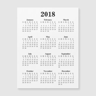 Leerer Kalender 2018 Magnetkarte