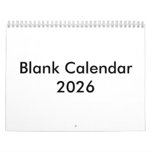 Leerer Kalender 2026 mit Monaten