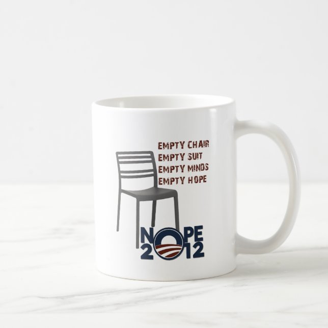 Leerer Stuhl, leerer Obama Kaffeetasse (Rechts)