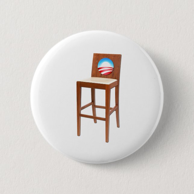 Leerer Stuhl Obama Button (Vorderseite)
