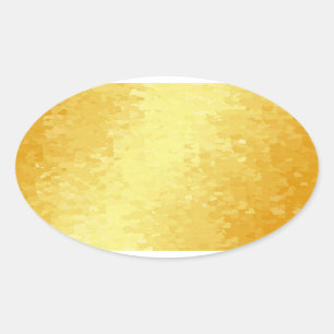Leerer Template Glamour Gold Look Herzen Ovaler Aufkleber