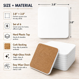 Leerer Untersetzer Mockup Minimaler quadratische