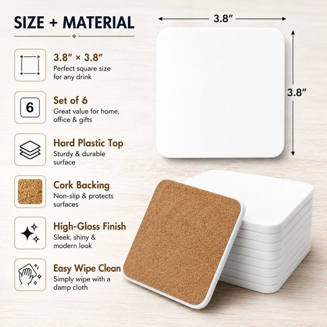 Leerer Untersetzer Mockup | Minimaler quadratische (Von Creator hochgeladen)
