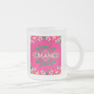 Leeres Baby Lebhaft Rosa Floral Lila Schattierung  Mattglastasse