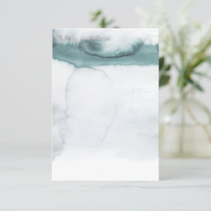 Leeres Budget Aqua grüne Wasserfarbe Hochzeit  Einladung