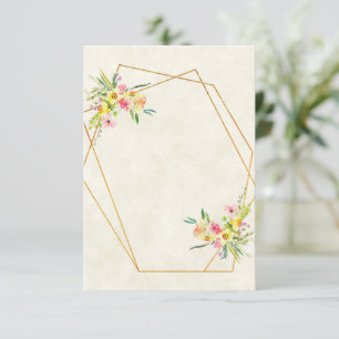 Leeres Budget Frühlingsblumen-Hochzeit  Einladung