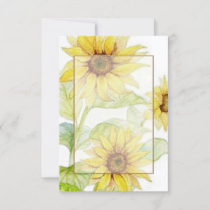 Leeres Budget Sonnenblumen Hochzeit  Einladung