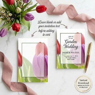 Leeres Budget Tulpen Hochzeit Einladung