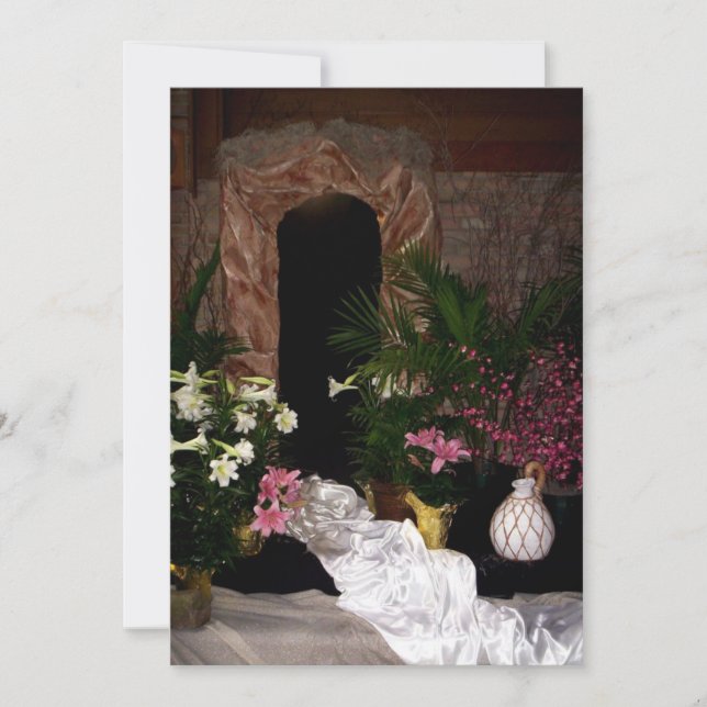 Leeres Grab von Ostern Feiertagskarte (Vorderseite)