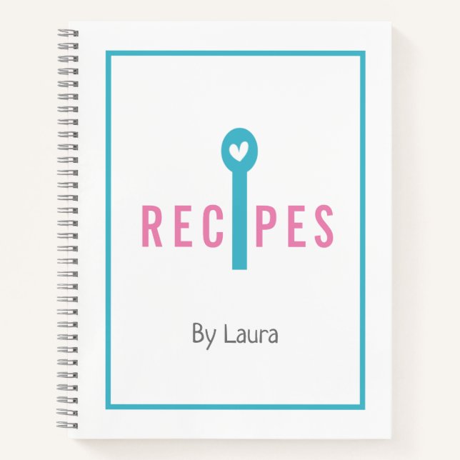 Leeres Rezept-Kochbuch zum Schreiben Notizbuch (Vorderseite)
