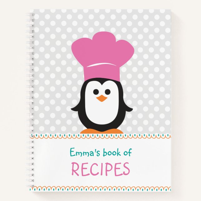 Leeres Rezept-Notebook für Kinder Notizbuch (Vorderseite)