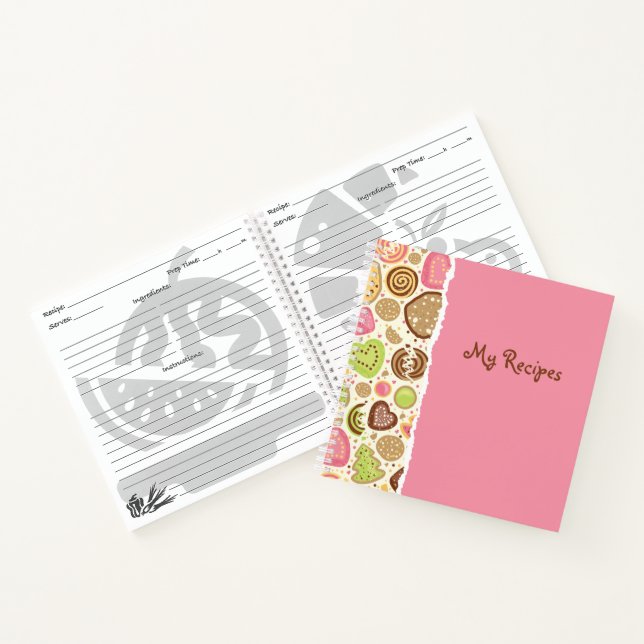 Leeres Rezept-Notebook zum Einschreiben Notizbuch (Innenseite)