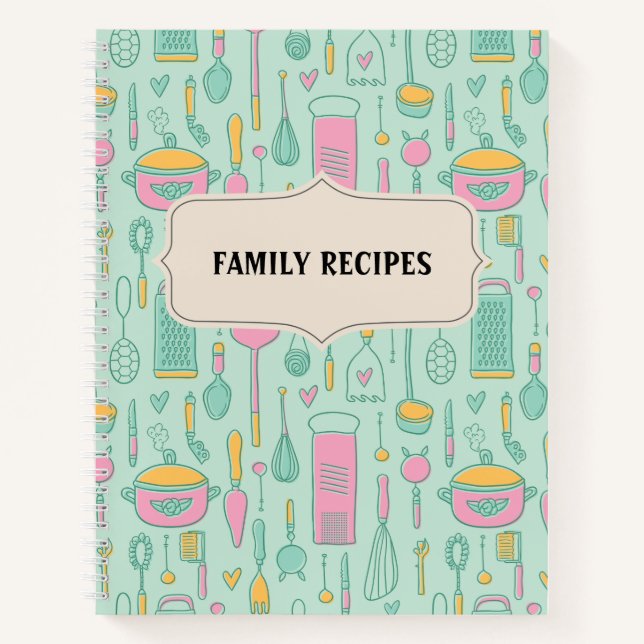 Leeres Rezept-Notebook zum Einschreiben Notizbuch (Vorderseite)