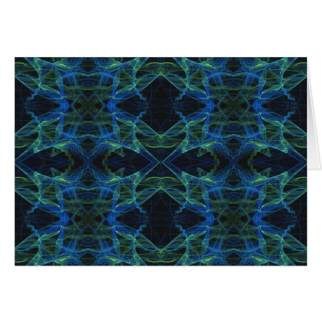 Leerkarte mit Hintergrund des Fraktals (Vorderseite (Horizontal))