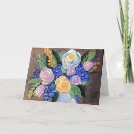 Leerkarte mit Malerei von Blume Karte