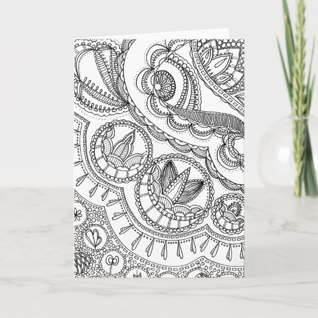 Leerkarte - Paisley-Inspiriertes Design 2 Karte (Vorderseite)