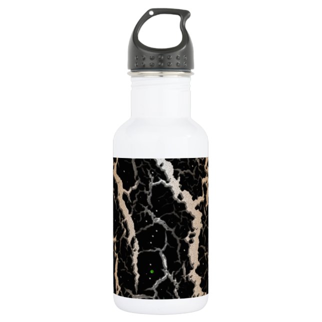 Leerlaufbahn - weiß/Bronze Edelstahlflasche (Vorderseite)