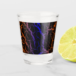 Leerlaufdrehzahl - Orange/Blau Schnapsglas