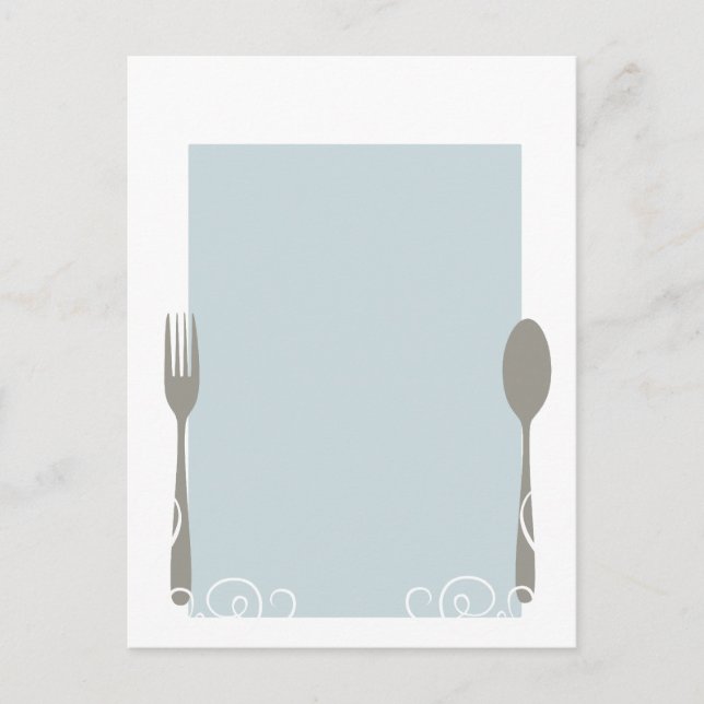 Leermenü Postkarte (Vorderseite)