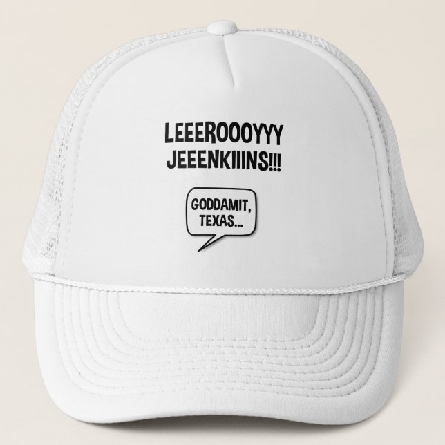 Leeroy Jenkins Texas Truckerkappe (Vorderseite)