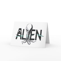 Leertaste-Alien-Textkarte