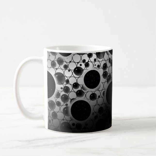 Leertaste - Weiß/Schwarz Kaffeetasse (Links)