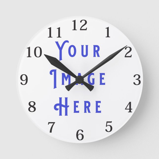 Leeruhr 7: Bild hinzufügen Runde Wanduhr (Vorderseite)