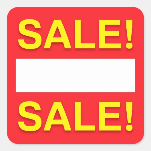 Leerverkaufsrabatt oder Preisaufkleber (Vorderseite)