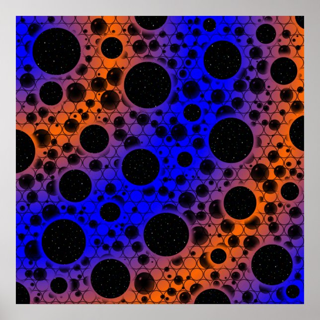 Leerzeichen - Blau/Orange Poster (Vorne)