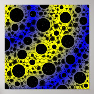 Leerzeichen - Gelb/Blau Poster