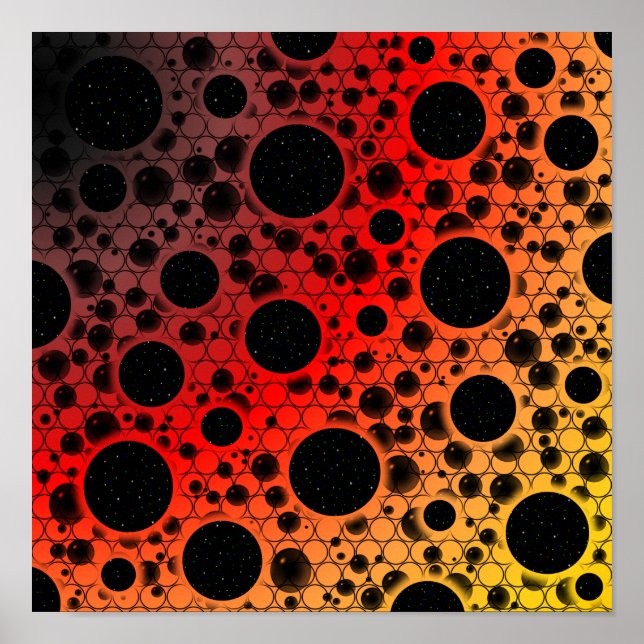 Leerzeichen - Schwarz/Rot/Gold Poster (Vorne)