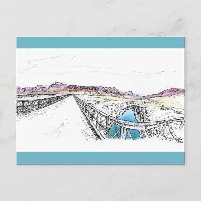 Lees Fährbrücke, NM Postkarte (Vorderseite)