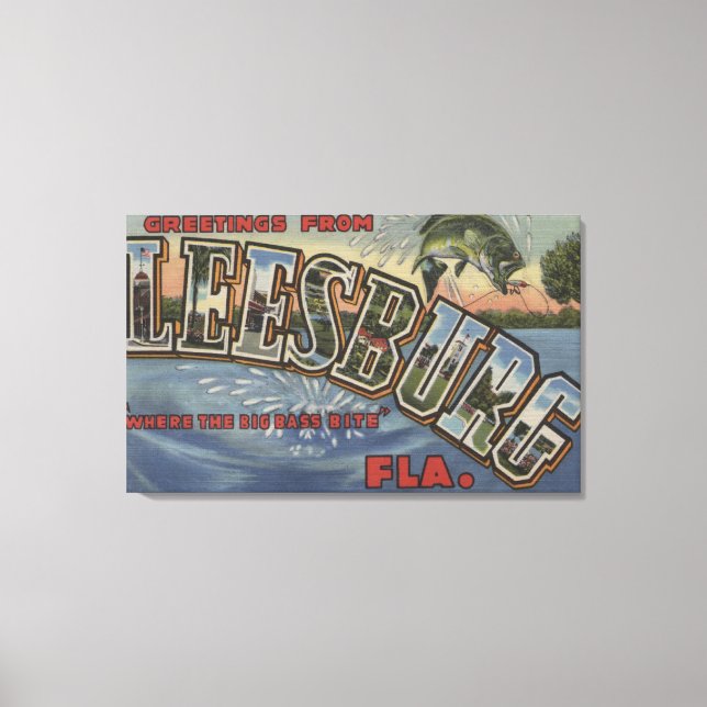 Leesburg, Florida - Große Briefszenen Leinwanddruck (Vorderseite)