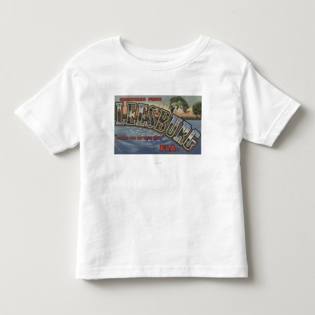 Leesburg, Florida - große Buchstabe-Szenen Kleinkind T-shirt (Vorderseite)
