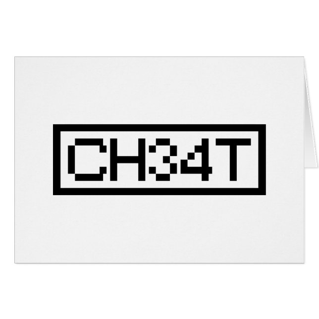 LEET CHEAT CARD (Vorderseite (Horizontal))