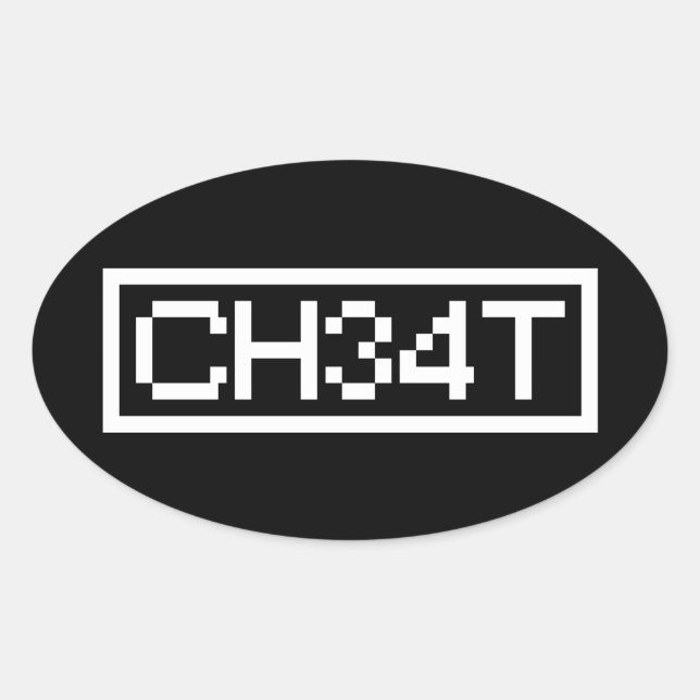 LEET CHEECT OVAL STICKER (Vorderseite)