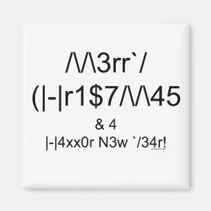 LEET Christmas Magnet