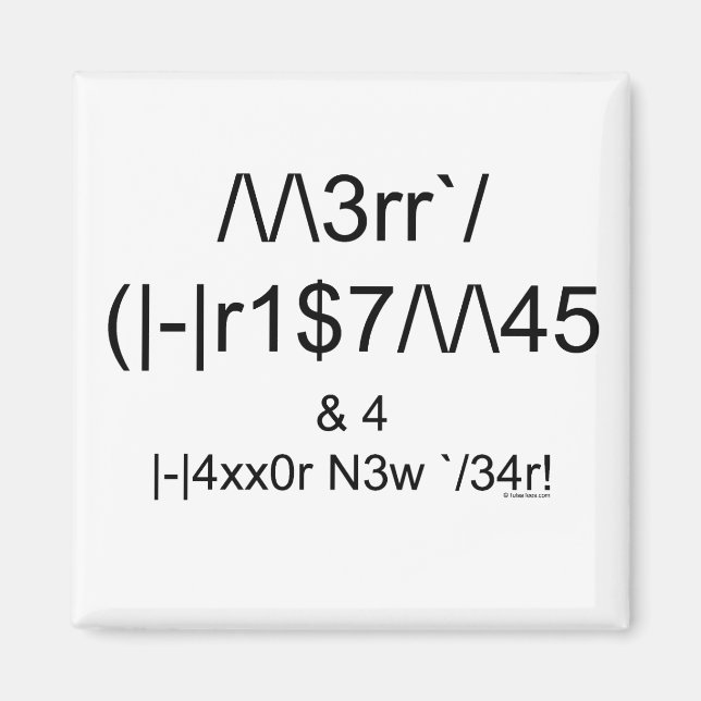 LEET Christmas Magnet (Vorne)