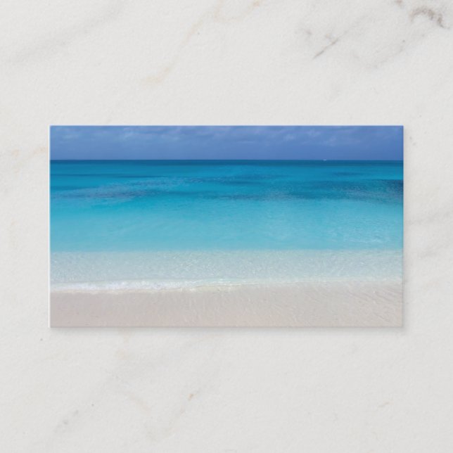 Leetürken des strand-| und Caicos-Foto Visitenkarte (Vorderseite)
