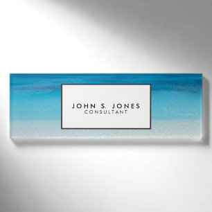 Leeward Beach Turks- und Caicos-Foto Namenschild
