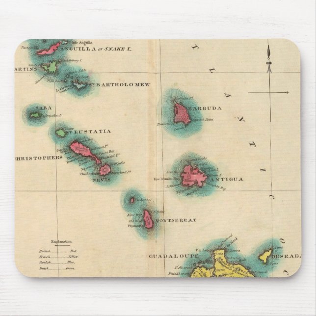 Leeward-Inseln Mousepad (Vorne)