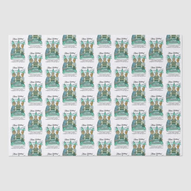 Leeway Senior Birthday Seidenpapier (Vorderseite)