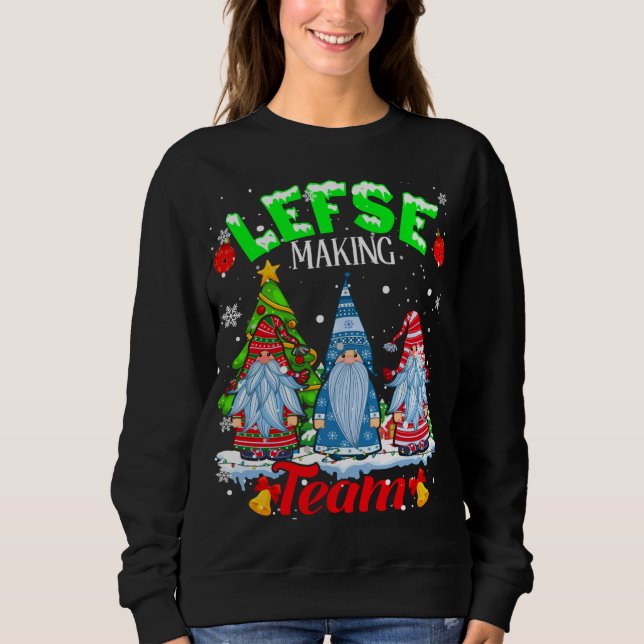 Lefse Making Team Weihnachten wird norwegische Lef Sweatshirt (Vorderseite)