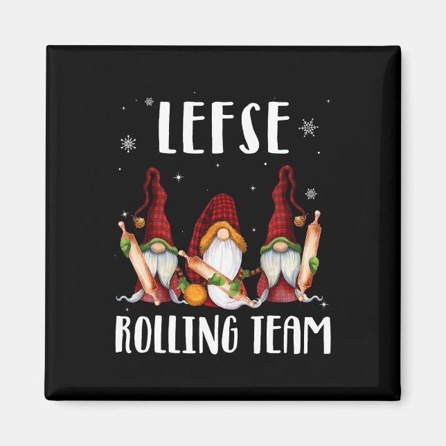 Lefse Rolling Team gewinnt Weihnachten Weihnachten Magnet (Vorne)