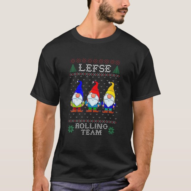Lefse Rolling Team, Weihnachtsbacktomte Gnome X T-Shirt (Vorderseite)
