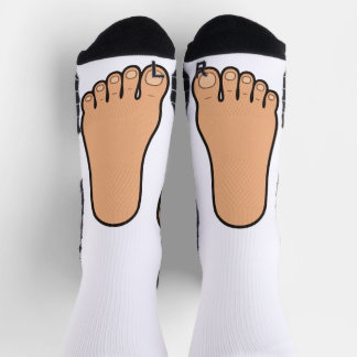 Left foot Right Foot Cartoon Style Socks Socken