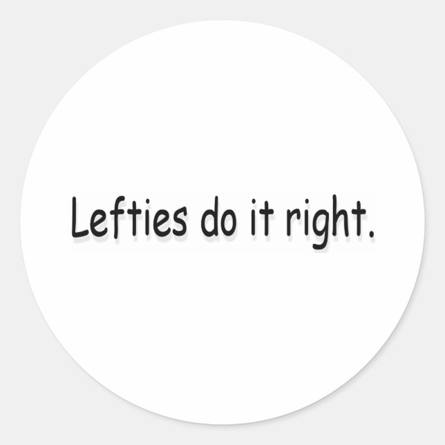 Lefties Runder Aufkleber (Vorderseite)